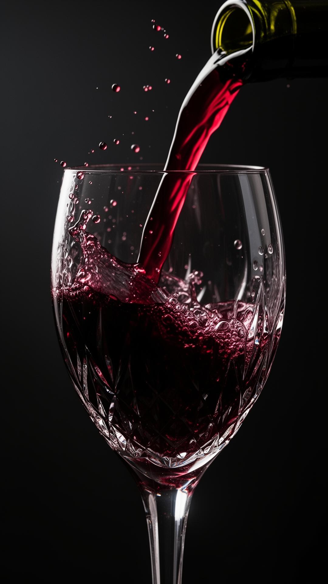 Calice di vino versato